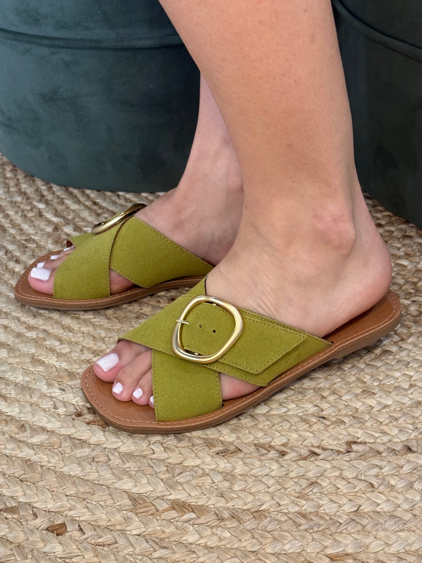 Rasteira Bia - Verde