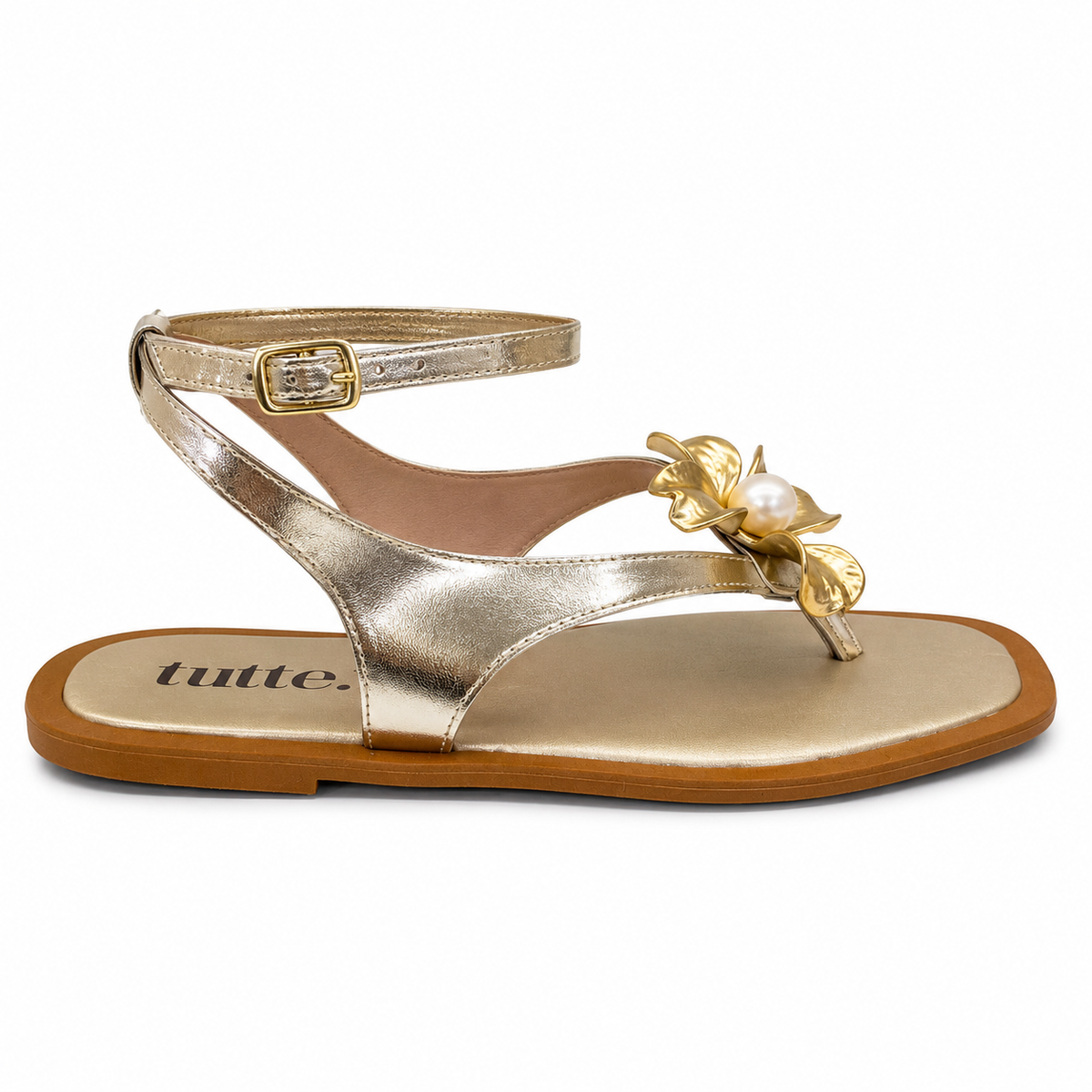 Rasteira Fiorella - Ouro light