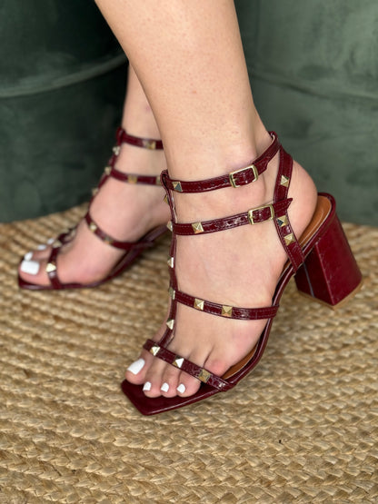 Sandália Valentina - Croco Marsala