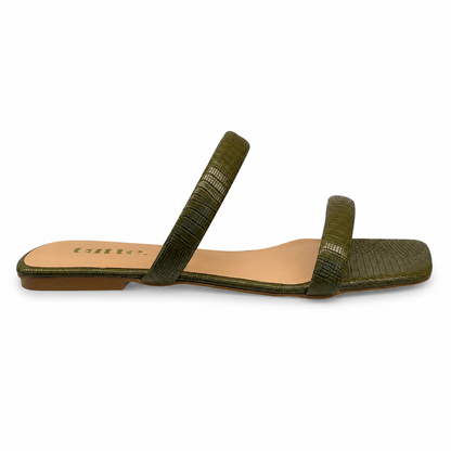 Rasteira Olivia - Verde Militar