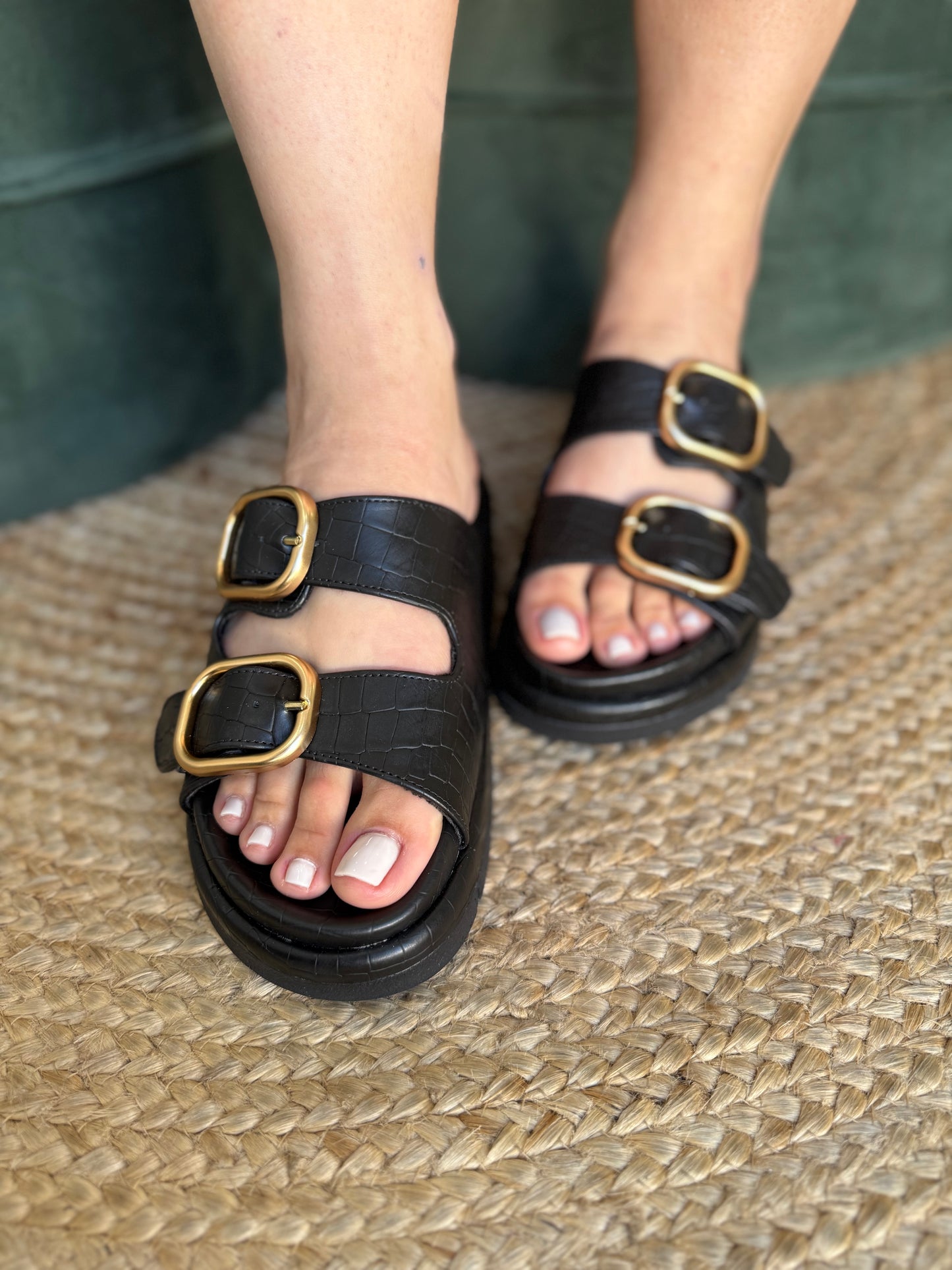 Papete Larissa - Croco Preto