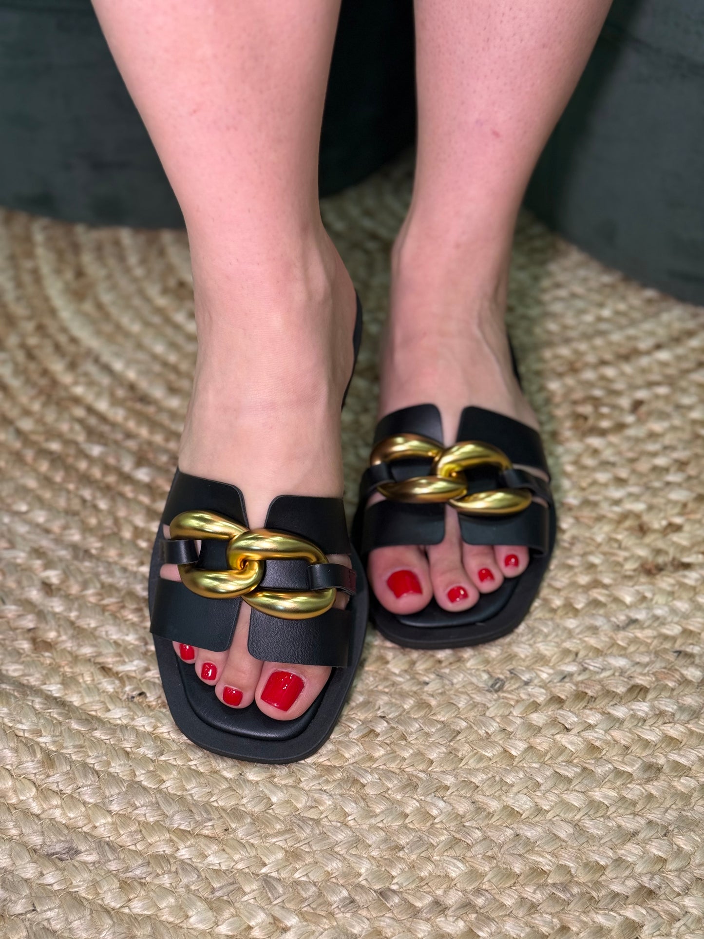 Rasteira Emília - Preta