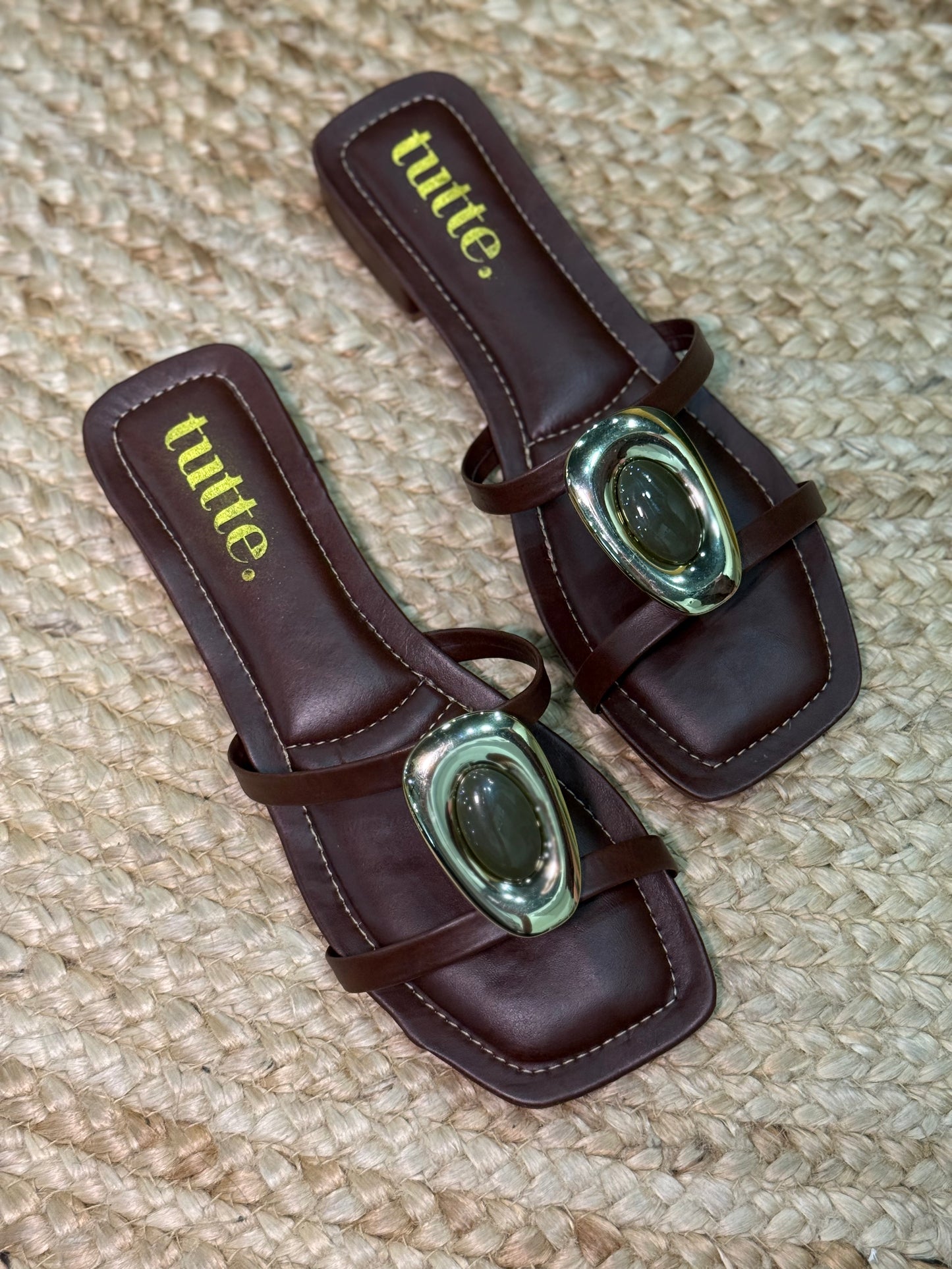 Rasteira Núbia - Marrom Brownie