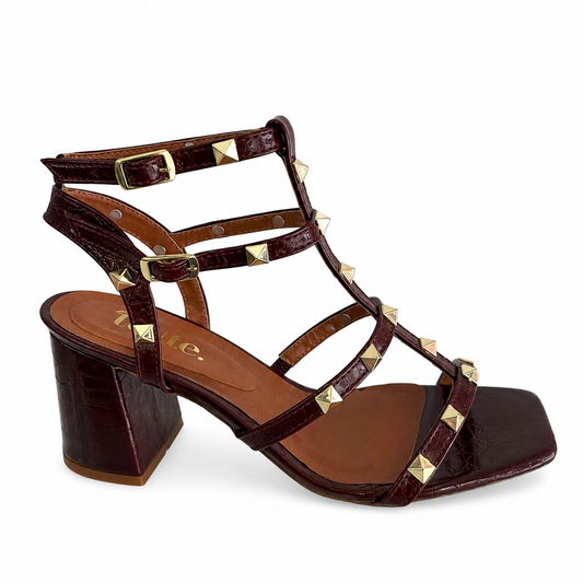 Sandália Valentina - Croco Marsala