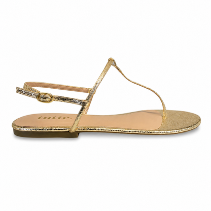 Rasteira Lia - Glow Ouro Light