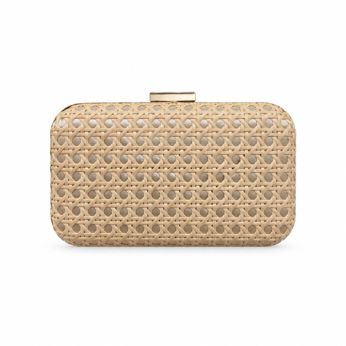 Clutch Liz - Dourada com Palha natural
