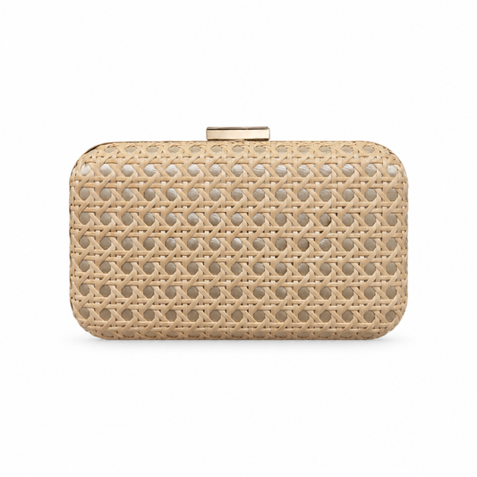 Clutch Tay - Dourada com Palha natural